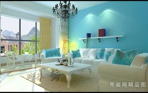 济南水映丽山装修设计案例 140㎡现代简约装修效果图