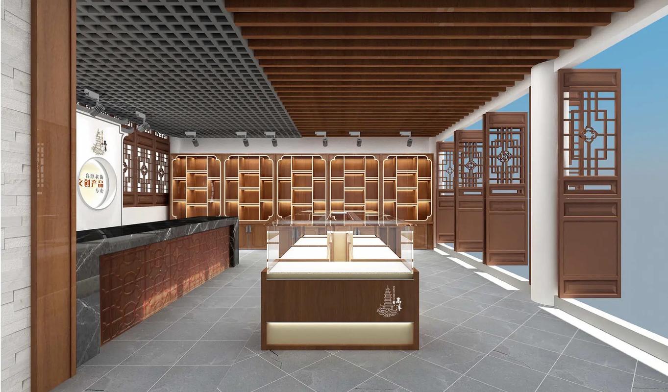 南京高淳老街文创产品,老特产店装修设计效果图展柜定制工厂发货 - 抖